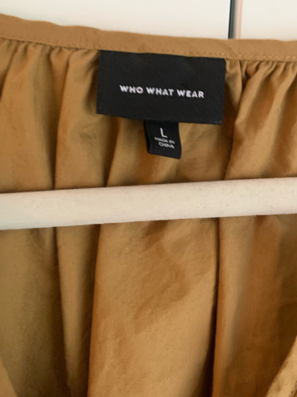 Who What Wear Mustard Brown Midi Dress large - Picture 3 of 5
